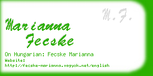 marianna fecske business card